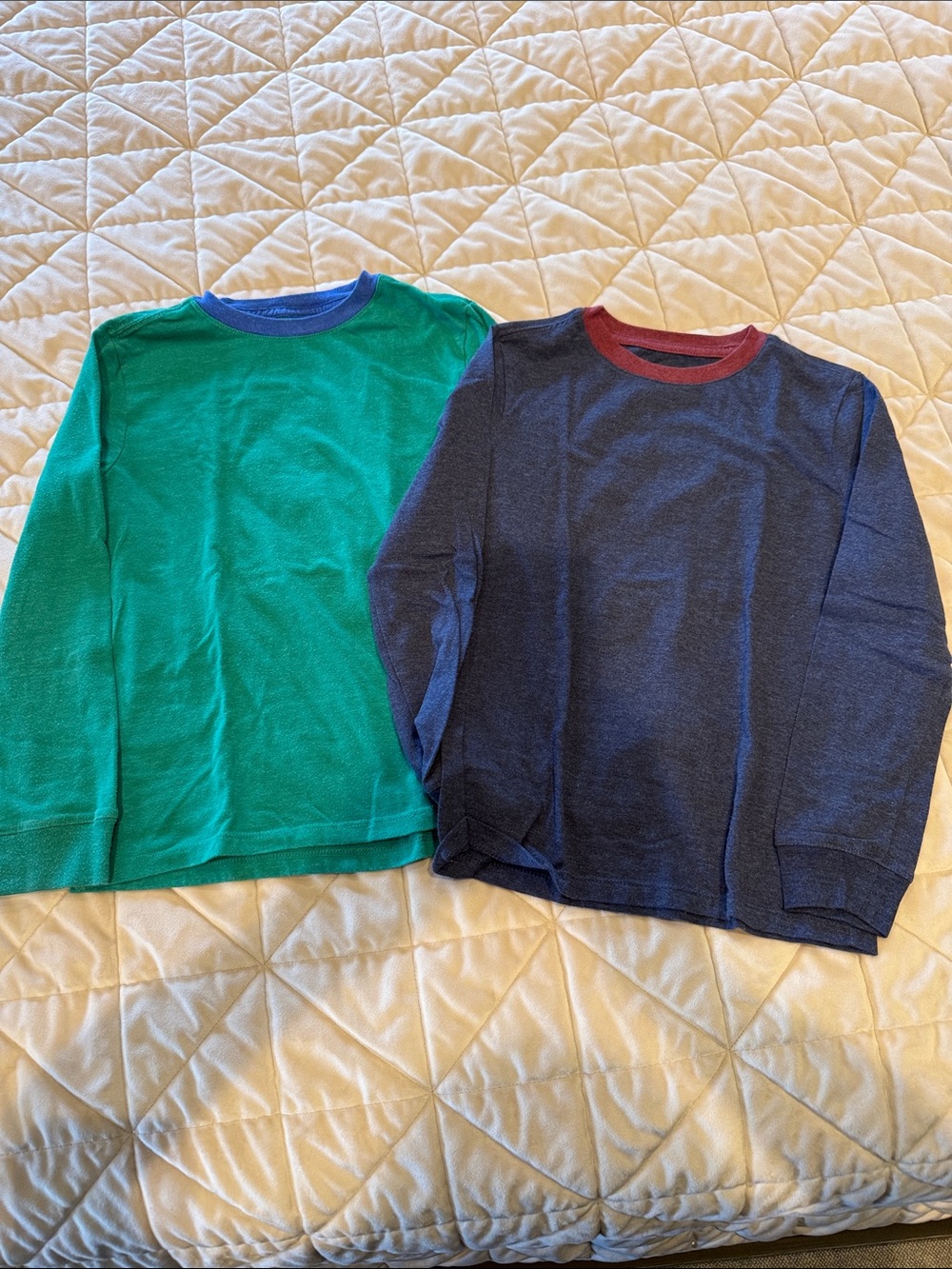 Cat & Jack Two-Pack Long-Sleeve Crewneck Shirts - Green, Navy